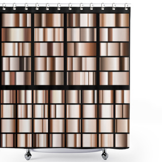 Personality  Set Of Bronze Metal Gradients Shower Curtains