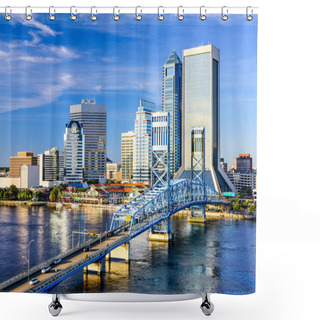 Personality  Jacksonville, Florida Skyline Shower Curtains