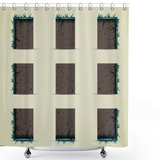 Personality  Ground Sprites With Grass At Night Shower Curtains