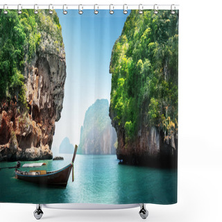 Personality  Fabled Landscape Of Thailand Shower Curtains