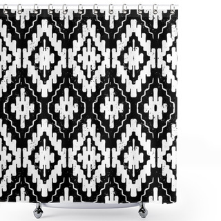 Personality  Vector Navajo Tribal Ornament Shower Curtains