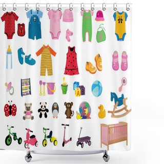 Personality  Baby Fashion Shower Curtains