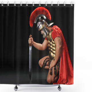 Personality  Portrait Of A Legionary Soldier Shower Curtains