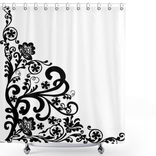 Personality  Skew Trigonal Black Design Shower Curtains