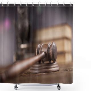 Personality  Wooden Gavel Barrister Shower Curtains