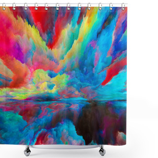 Personality  Inner Life Of Abstract Landscape Shower Curtains