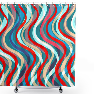 Personality  Colored Lines For Your Design Shower Curtains