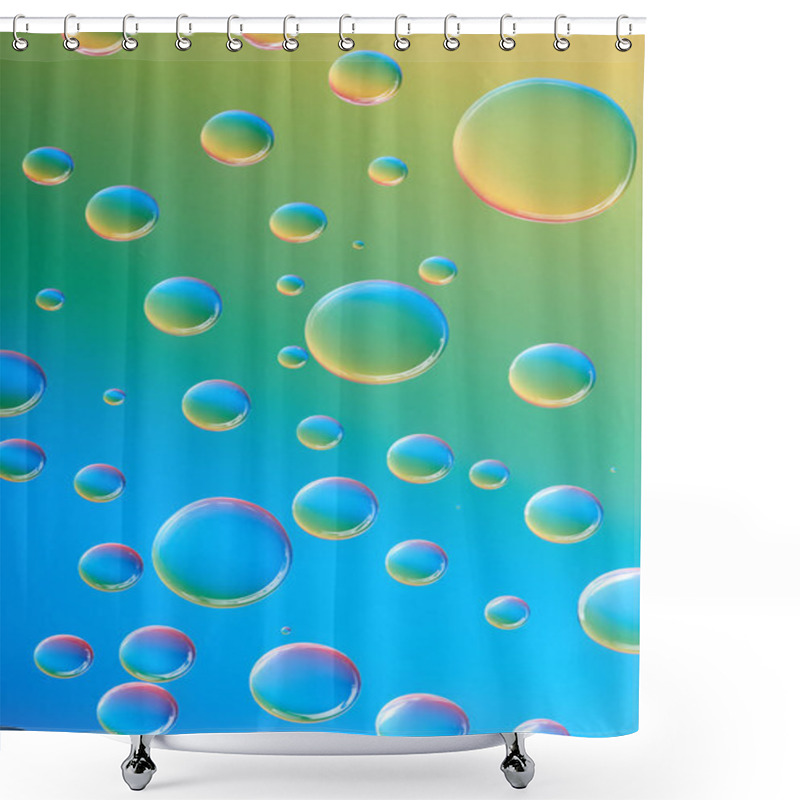 Personality  beautiful calm clean water drops on bright colorful background shower curtains