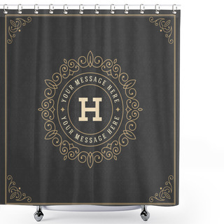 Personality  Luxury Logo Template Shower Curtains