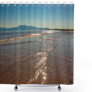 Personality  Portencross Beach In Ayrshire Scotland On A Sunny Summer Day Wit Shower Curtains