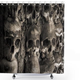 Personality  Skulls And Bones In The Chapel Shower Curtains
