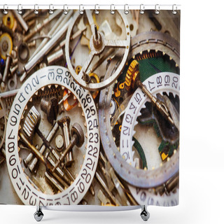 Personality  Clockwork Spare Parts Shower Curtains