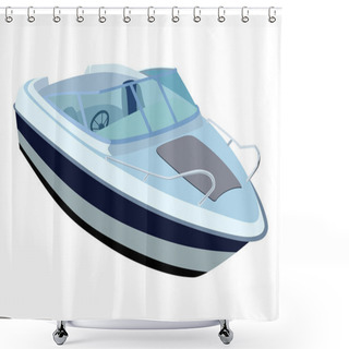 Personality  Motorboat Shower Curtains