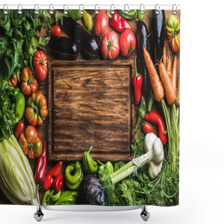 Personality  Fresh Raw Ingredients For Healthy Cooking Shower Curtains