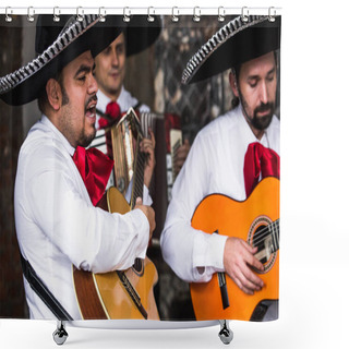 Personality  Mexican Musicians In The Studio Shower Curtains