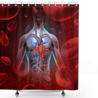 Personality  Human Heart Blood System Shower Curtains