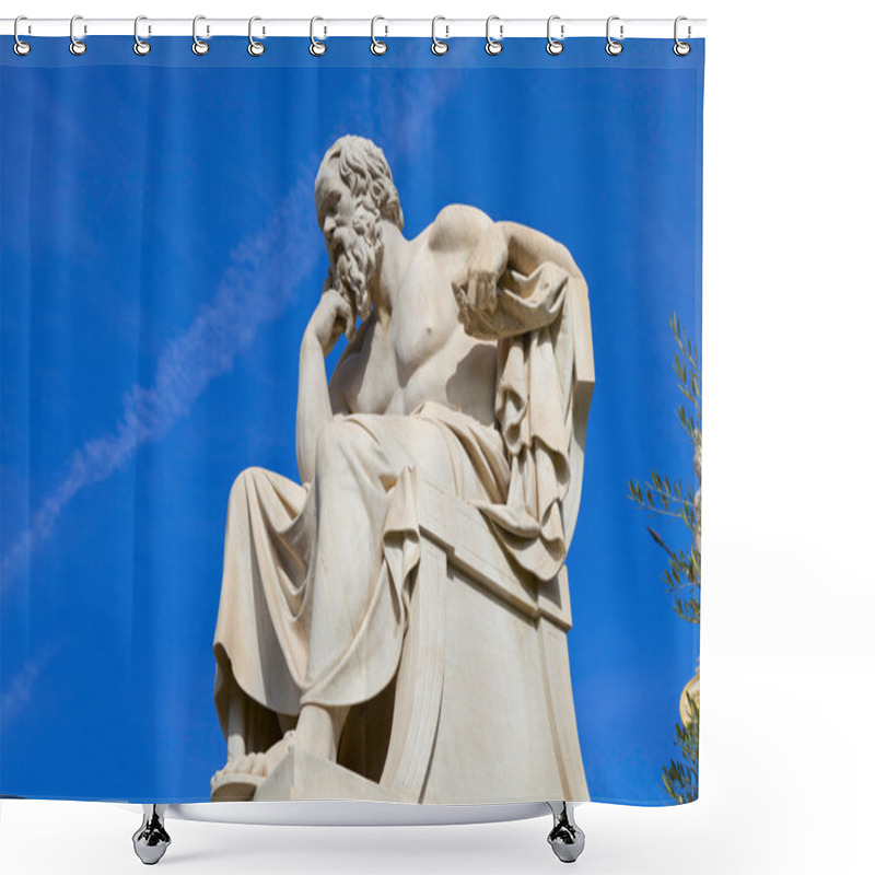 Personality  Statue Of Socrates From The Academy Of Athens,Greece Statue Of Socrates From The Academy Of Athens,Greece Shower Curtains