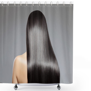 Personality  Long Straight Hair Shower Curtains