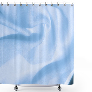 Personality  Texture, Background, Pattern. Fabric - Silk Light. Pale Blue Col Shower Curtains