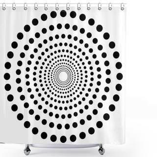 Personality  Abstract Motif With Circles Shower Curtains