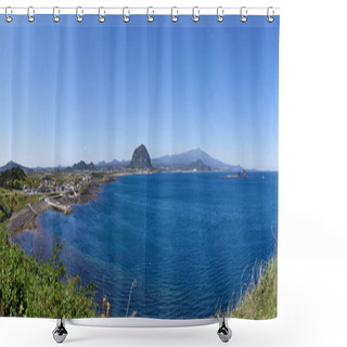 Personality  Landscape Of Southwestern Coast Of Jeju Island Shower Curtains