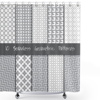 Personality  Seamless Geometric Patterns Set. Shower Curtains