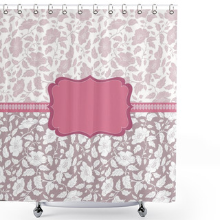 Personality  Template Frame Design For Greeting Card Shower Curtains