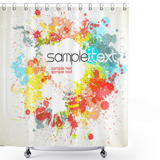 Personality  Paint Splat Grungy Background Shower Curtains