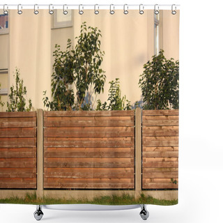 Personality  Wooden Fence Close Up Shower Curtains