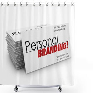 Personality  Personal Branding Words On Business Cards Shower Curtains