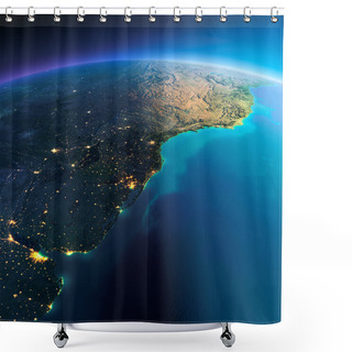 Personality  Detailed Earth. South America. Rio De La Plata Shower Curtains