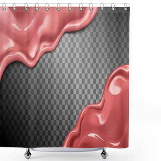 Personality  Glossy Lip Gloss Texture Shower Curtains