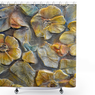 Personality  Floral Stone Abstract Shower Curtains