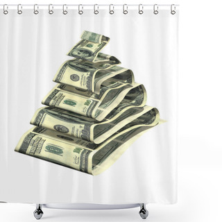 Personality  Dollar Pyramid Shower Curtains