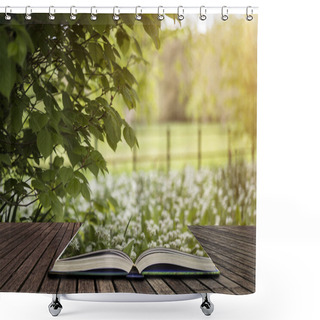 Personality  Stunning Conceptual Fresh Spring Landscape Image Of Bluebell And Shower Curtains