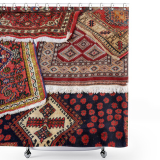 Personality  Textures And Background Of Ancient Handmade Carpets And Rugs Shower Curtains
