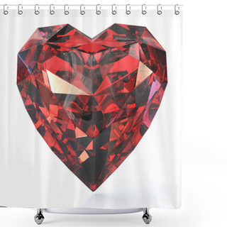 Personality  Heart Shaped Ruby Shower Curtains