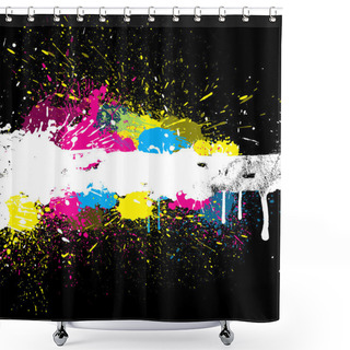 Personality  Abstract Color Splash Design Shower Curtains