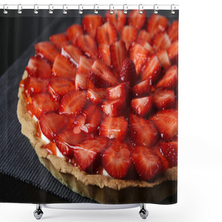 Personality  Strawberry Cake Dessert Shower Curtains