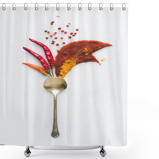 Personality  Creative Peppers Composition Shower Curtains