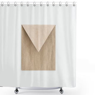 Personality  Top View Of Kraft Envelope Shower Curtains