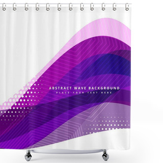 Personality  Purple Wavy Background Design Shower Curtains