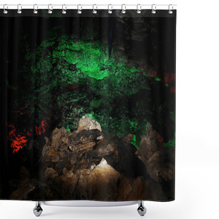 Personality  Multi-colored Walls Inside A  Cave Shower Curtains