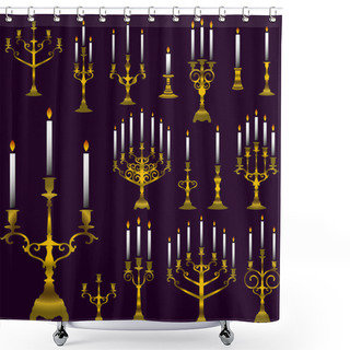 Personality  Chandelier-color-set Shower Curtains