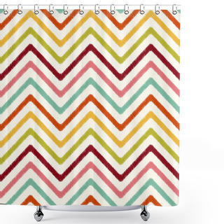 Personality  Seamless Chevron Wave Pattern Shower Curtains