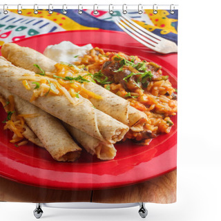 Personality  Mexican Taquitos Rice Shower Curtains