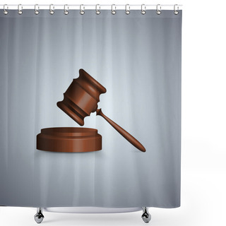 Personality  Judge Gavel In Focus Shower Curtains