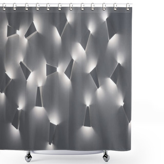 Personality  Cold Light Background. Design Pattern. Web Design Background. Lights On Ceiling. Light And Shadow Lesson. Pattern For Photographers, Designers. Art Sample Shower Curtains