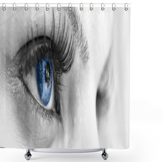 Personality  Blue Eye - Beautiful, Feminine Shower Curtains