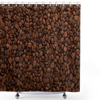 Personality  Coffee Beans Background Shower Curtains